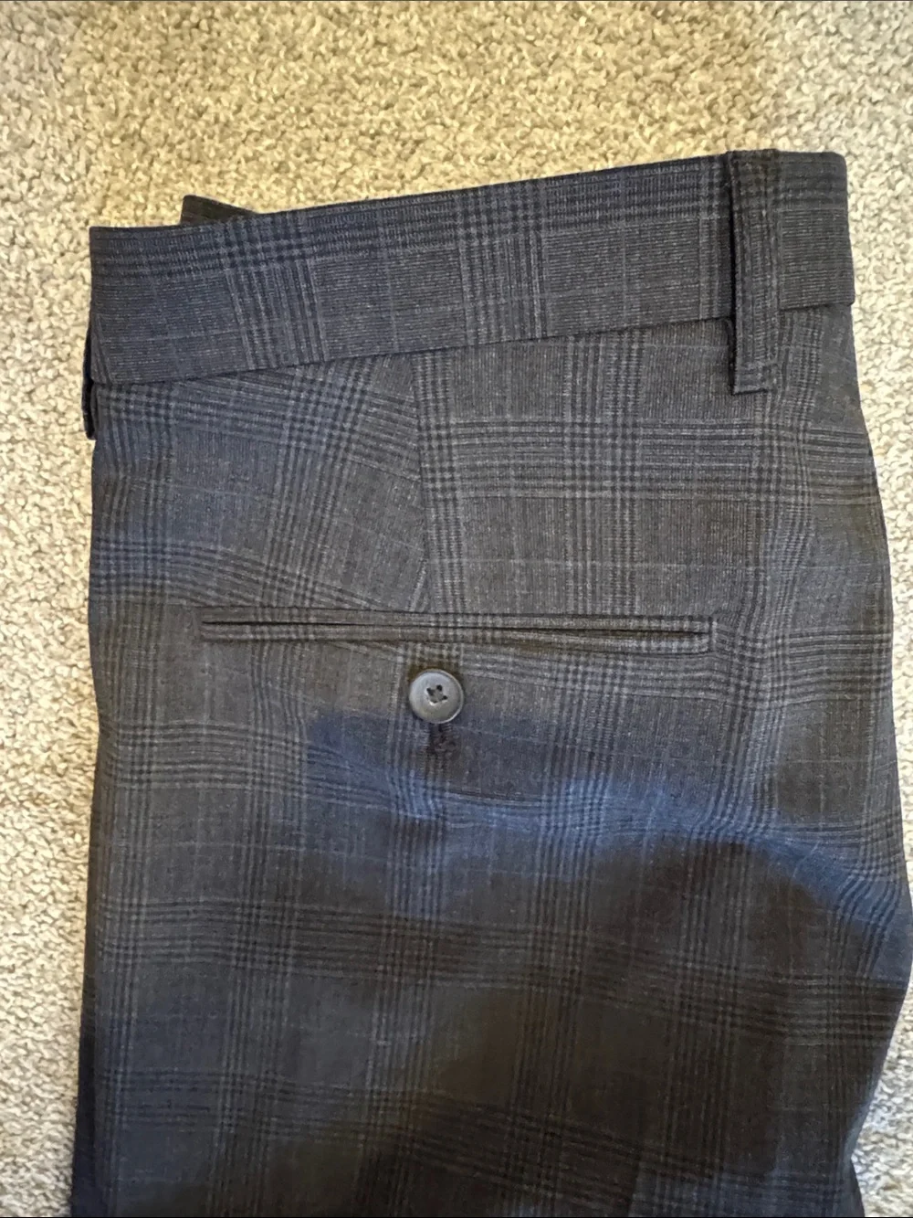 J. Crew Men's Dark Gray Plaid Dress Pants